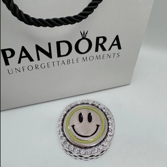 Pandora Jewelry - Pandora Smile Bead Charm Speechless Resignedly “ He He ” Pendant S925 Silver